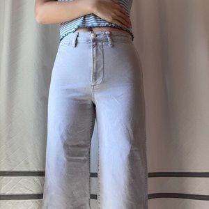 Madewell Emmett Wide Leg Crops, Lilac